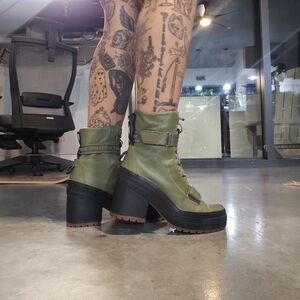 Converse CTAS GR82 XX-HI Green Heeled Combat Boot